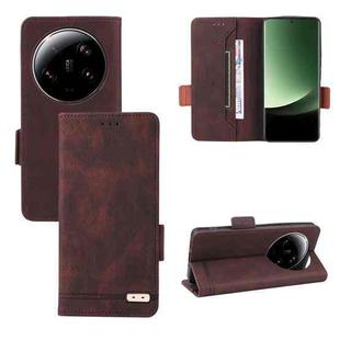 For Xiaomi 13 Ultra Magnetic Clasp Leather Phone Case(Brown)