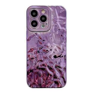 For iPhone 14 Meteorite Texture Electroplating TPU Phone Case(Purple)