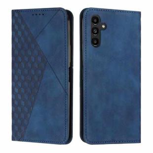 For Samsung Galaxy A24 4G Diamond Pattern Skin Feel Magnetic Leather Phone Case(Blue)