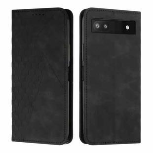 For Google Pixel 7a Diamond Pattern Skin Feel Magnetic Leather Phone Case(Black)