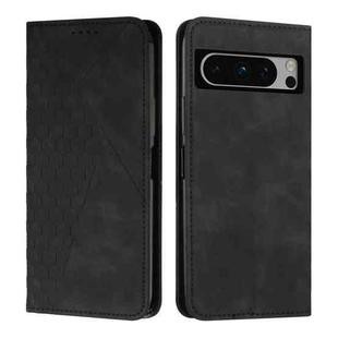 For Google Pixel 8 Pro Diamond Pattern Skin Feel Magnetic Leather Phone Case(Black)