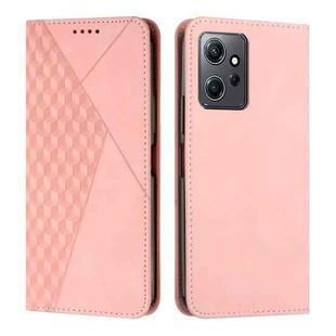 For Xiaomi Redmi Note 12 4G Global Diamond Pattern Skin Feel Magnetic Leather Phone Case(Rose Gold)