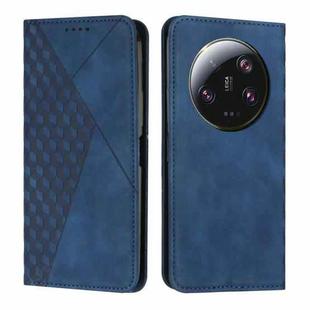 For Xiaomi 13 Ultra Diamond Pattern Skin Feel Magnetic Leather Phone Case(Blue)