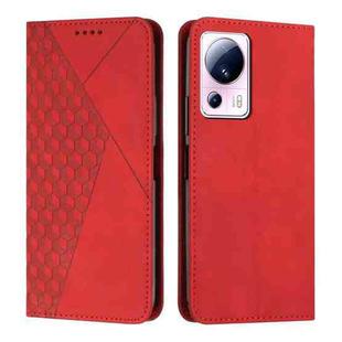 For Xiaomi Civi 2 / 13 Lite Diamond Pattern Skin Feel Magnetic Leather Phone Case(Red)