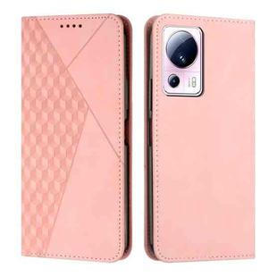 For Xiaomi Civi 2 / 13 Lite Diamond Pattern Skin Feel Magnetic Leather Phone Case(Rose Gold)