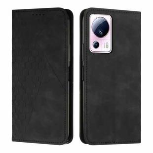 For Xiaomi Civi 2 / 13 Lite Diamond Pattern Skin Feel Magnetic Leather Phone Case(Black)