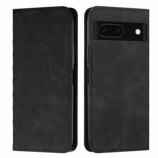 For Google Pixel 8a Diamond Pattern Skin Feel Magnetic Leather Phone Case(Black)
