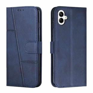 For Samsung Galaxy M14 5G / F14 5G Stitching Calf Texture Buckle Leather Phone Case(Blue)