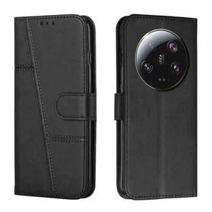 For Xiaomi 13 Ultra Stitching Calf Texture Buckle Leather Phone Case(Black)