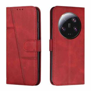 For Xiaomi 13 Ultra Stitching Calf Texture Buckle Leather Phone Case(Red)
