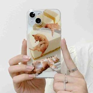 For iPhone 12 Pro Max Cute Funny Cat Pattern Phone Case(Orange)