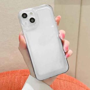 For iPhone 14 Gradient Electroplated Button Space Phone Case(Transparent)