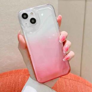 For iPhone 12 Pro Max Gradient Electroplated Button Space Phone Case(Pink)
