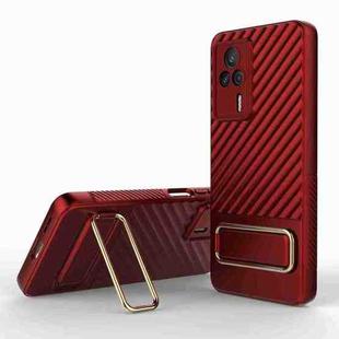 For Xiaomi Redmi K60E Wavy Textured Phone Case (Red)