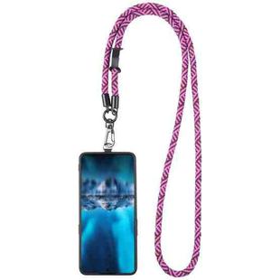 Adjustable Universal Phone Lanyard with Detachable Clip(Purple + Brown)