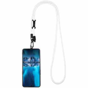 Adjustable Universal Phone Lanyard with Detachable Clip(White)