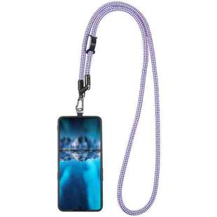 Adjustable Universal Phone Lanyard with Detachable Clip(Blue Purple White)