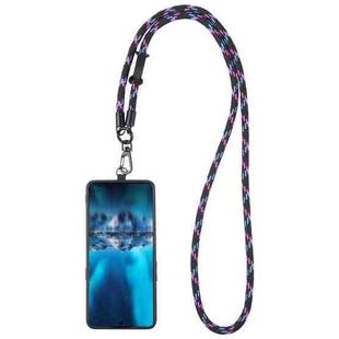 Adjustable Universal Phone Lanyard with Detachable Clip(Black Purple Blue)