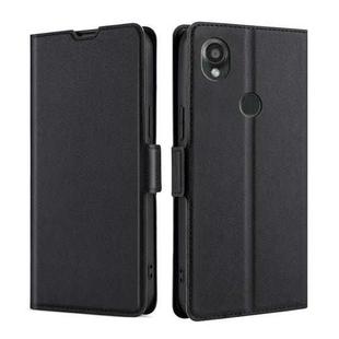 For Kyocera Digno SX3-KYG02 Ultra-thin Voltage Side Buckle Horizontal Flip Leather Phone Case(Black)
