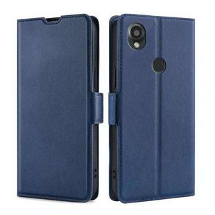 For Kyocera Digno SX3-KYG02 Ultra-thin Voltage Side Buckle Horizontal Flip Leather Phone Case(Blue)