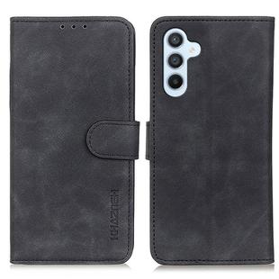 For Samsung Galaxy S24+ KHAZNEH Retro Texture Horizontal Flip Leather Phone Case(Black)