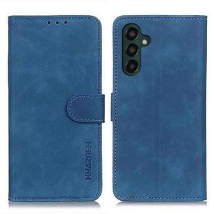 For Samsung Galaxy A55 5G KHAZNEH Retro Texture Horizontal Flip Leather Phone Case(Blue)