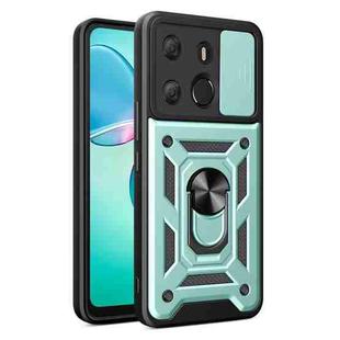 For Tecno Pop 7 Pro / Spark Go 2023 Sliding Camera Cover Design TPU+PC Protective Case(Dark Green)