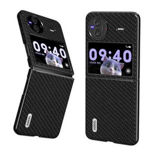 For vivo X Flip Carbon Fiber Texture Protective Phone Case(Black)