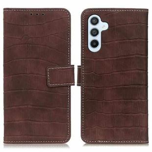 For Samsung Galaxy A05s 4G Magnetic Crocodile Texture Leather Phone Case(Brown)