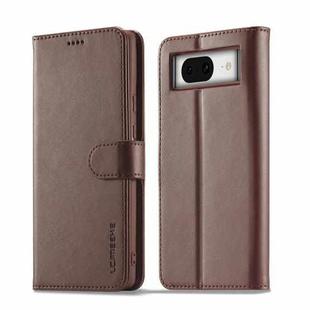 For Google Pixel 8 LC.IMEEKE Calf Texture Flip Leather Phone Case(Brown)