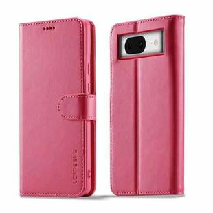 For Google Pixel 7a LC.IMEEKE Calf Texture Flip Leather Phone Case(Red)