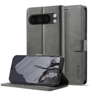 For Google Pixel 9 Pro XL LC.IMEEKE Calf Texture Flip Leather Phone Case(Grey)