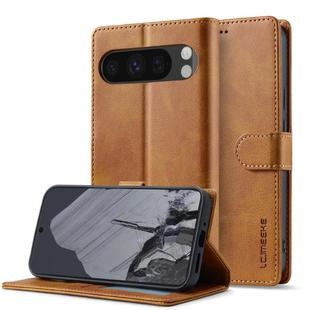 For Google Pixel 10 Pro XL LC.IMEEKE Calf Texture Flip Leather Phone Case(Yellow)