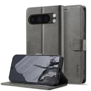 For Google Pixel 10 Pro XL LC.IMEEKE Calf Texture Flip Leather Phone Case(Grey)