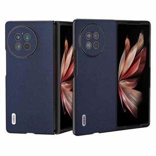 For vivo X Fold2 Genuine Leather Luolai Series Phone Case(Dark Blue)