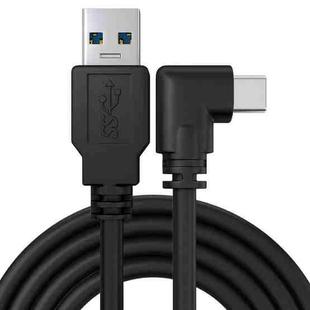 0.5m USB to USB-C / Type-C Elbow 5Gbps 60W USB3.1 Gen1 Fast Charging Data-sync Cable(Black)