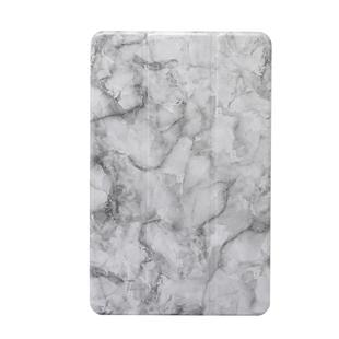 For Huawei MatePad 10.4 inch (2020) Marble Texture Pattern Horizontal Flip Leather Case, with Three-folding Holder & Sleep / Wake-up Function(Black gray)