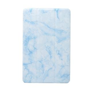 For Huawei MatePad 10.4 inch (2020) Marble Texture Pattern Horizontal Flip Leather Case, with Three-folding Holder & Sleep / Wake-up Function(Blue)