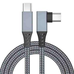 2m USB-C / Type-C to USB-C / Type-C Elbow 5Gbps 60W USB3.1 Gen1 Fast Charging Data-sync Cable(Grey)