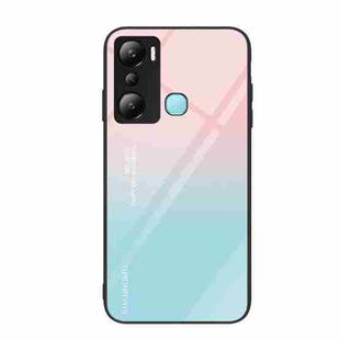 For Infinix Hot 20i Colorful Painted Glass Phone Case(Blue Sky)