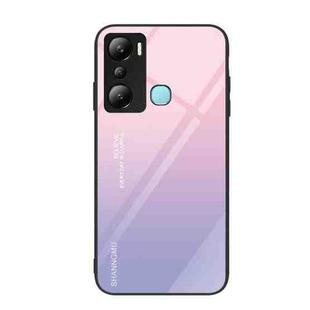 For Infinix Hot 20i Colorful Painted Glass Phone Case(Purple Sky)