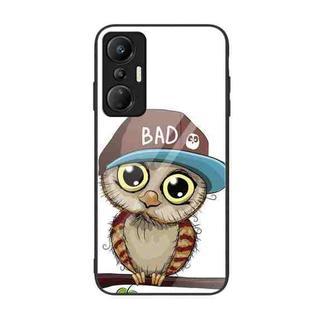 For Infinix Hot 20S Colorful Painted Glass Phone Case(Owl)