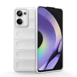 For Realme 10 Pro 5G Magic Shield TPU + Flannel Phone Case(White)