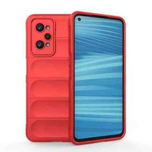 For Realme GT2 Magic Shield TPU + Flannel Phone Case(Red)