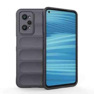 For Realme GT2 Magic Shield TPU + Flannel Phone Case(Dark Grey)