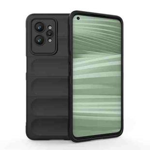 For Realme GT2 Pro Magic Shield TPU + Flannel Phone Case(Black)