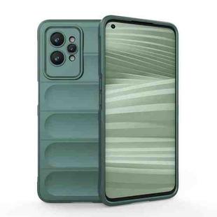 For Realme GT2 Pro Magic Shield TPU + Flannel Phone Case(Dark Green)