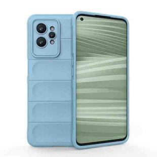 For Realme GT2 Pro Magic Shield TPU + Flannel Phone Case(Light Blue)