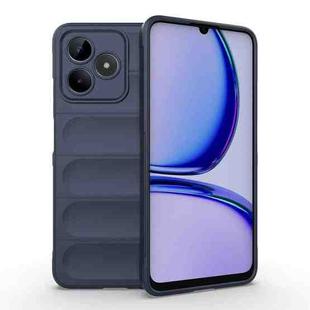 For Realme C53 4G Magic Shield TPU + Flannel Phone Case(Dark Blue)
