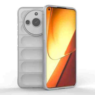 For Realme 11 5G Magic Shield TPU + Flannel Phone Case(Grey)